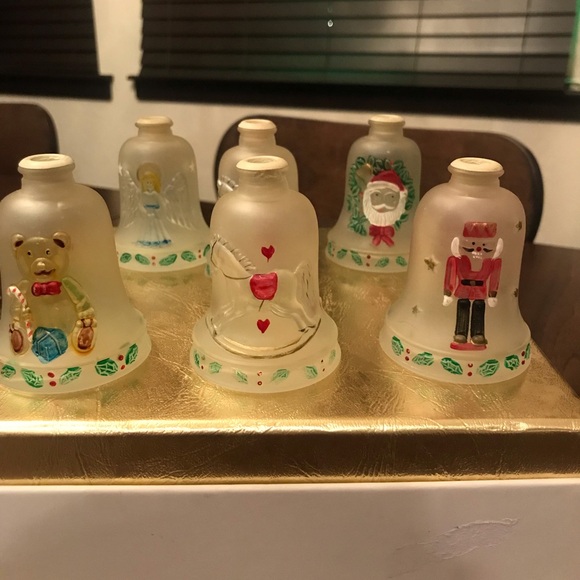 Vintage Old World Glass Christmas Bell Ornaments - Picture 4 of 6